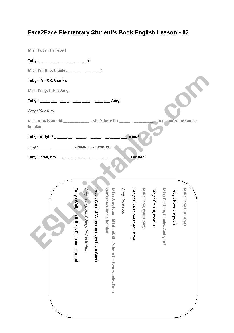 Listening -Introduction basic questions