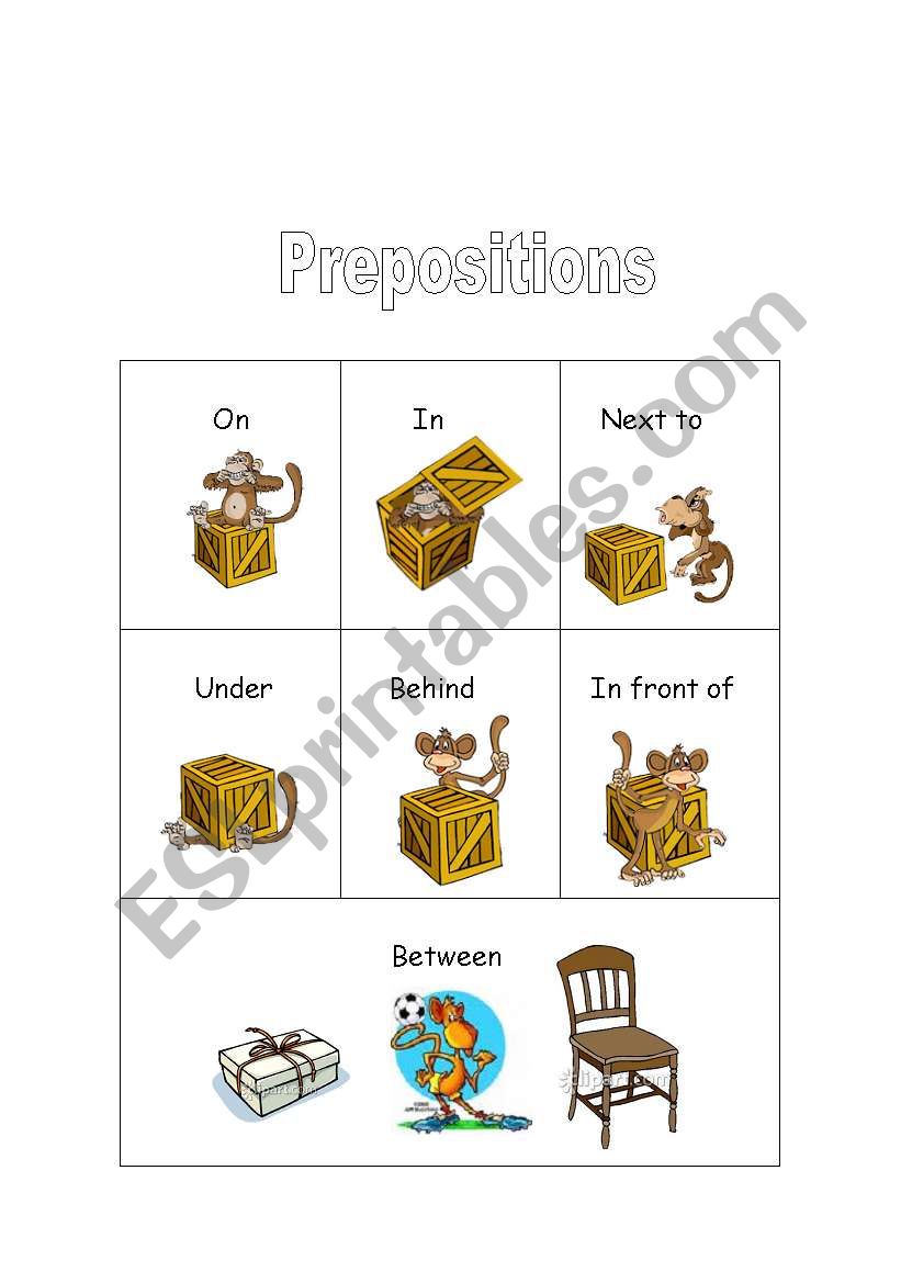 Prepositions worksheet