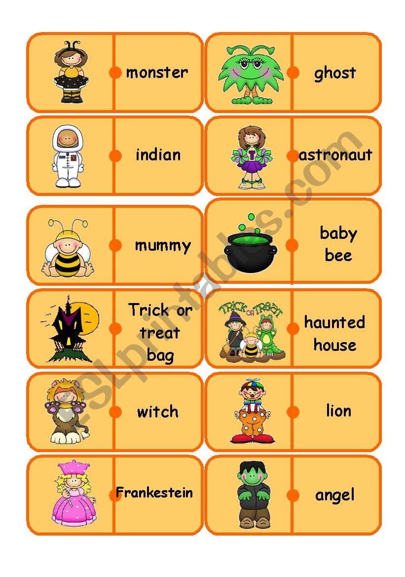 halloween dominoes (reedit) worksheet