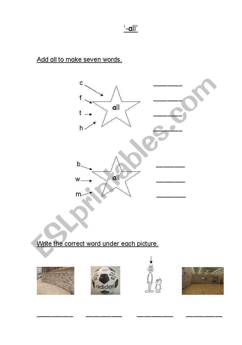 -all Comprehension Exercise worksheet