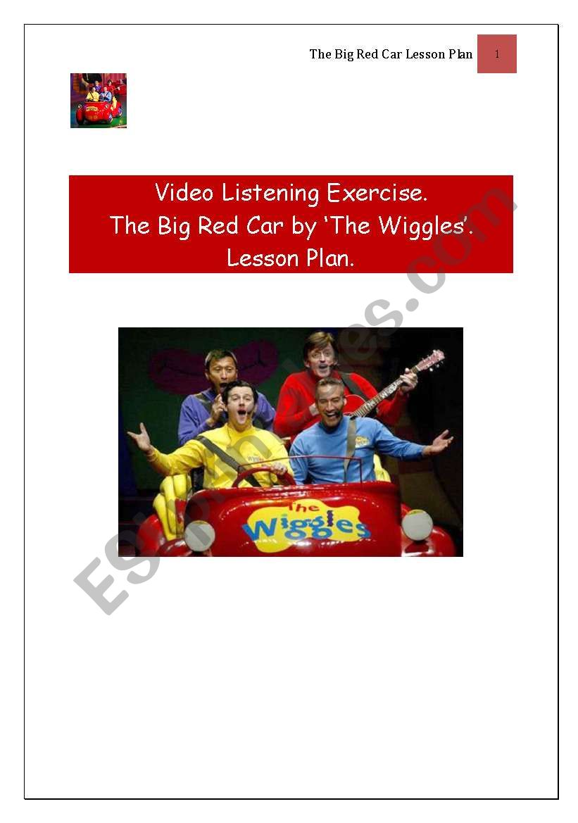 The Wiggles Big Red Car Listening Activity Lesson Plan