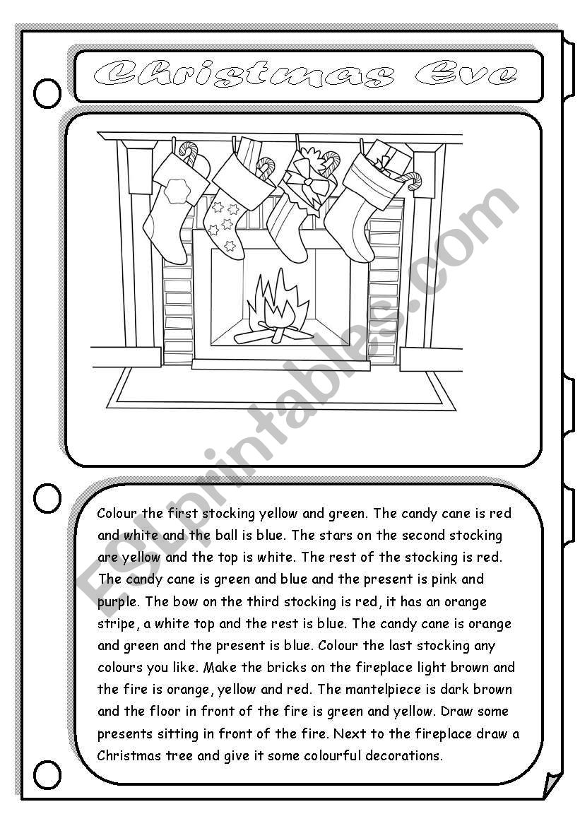 Read and Colour worksheet