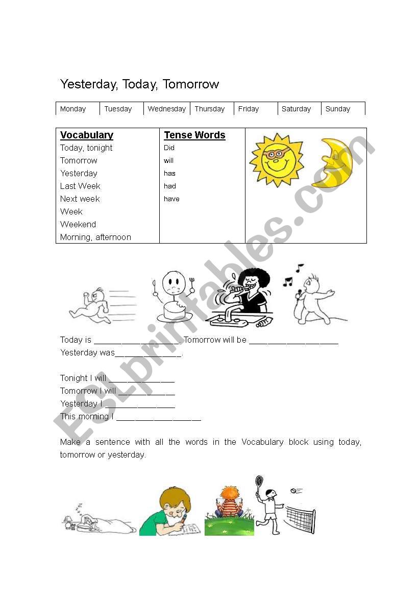 yesterday-today-tomorrow-esl-worksheet-by-ruanpos