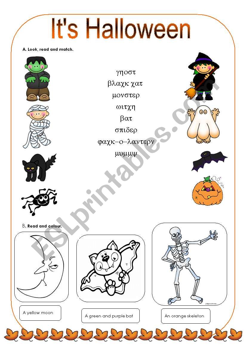 Halloween worksheet