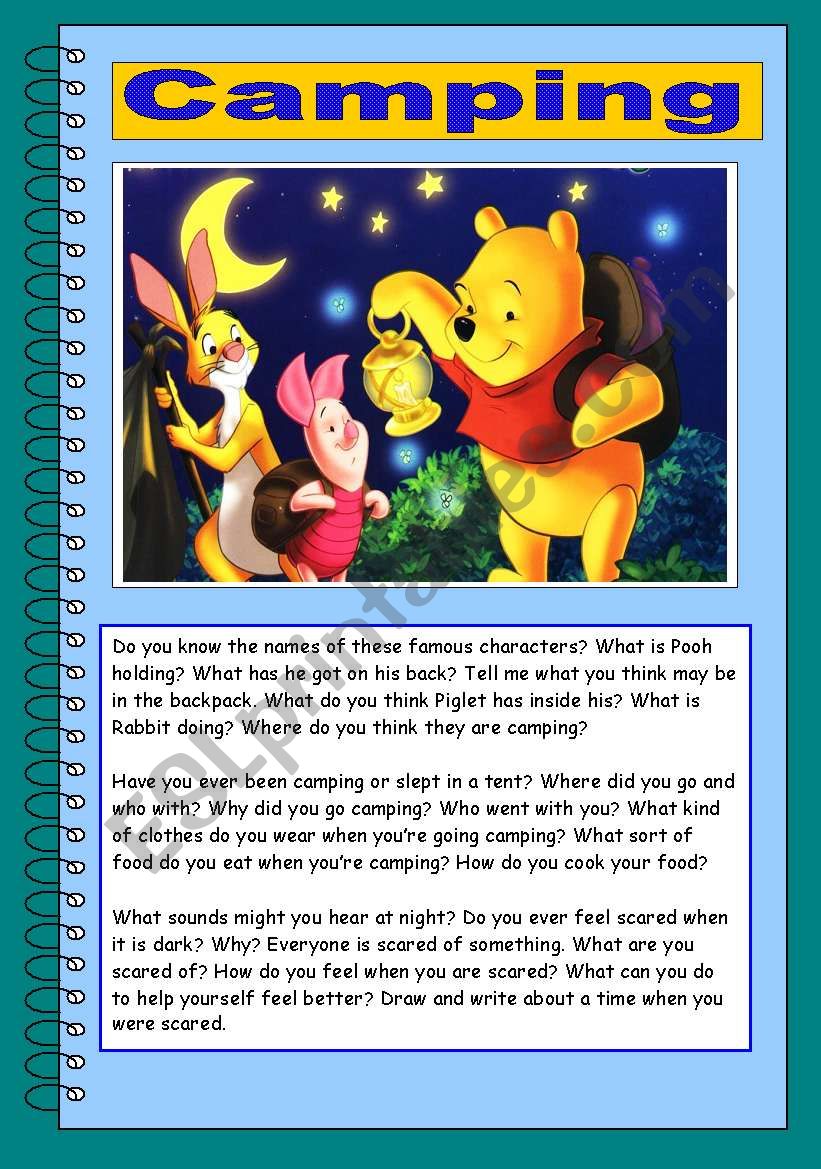 Picture talk worksheet