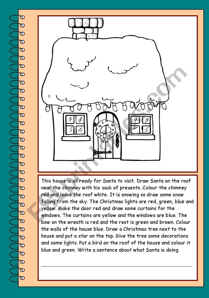 Read and Colour worksheet