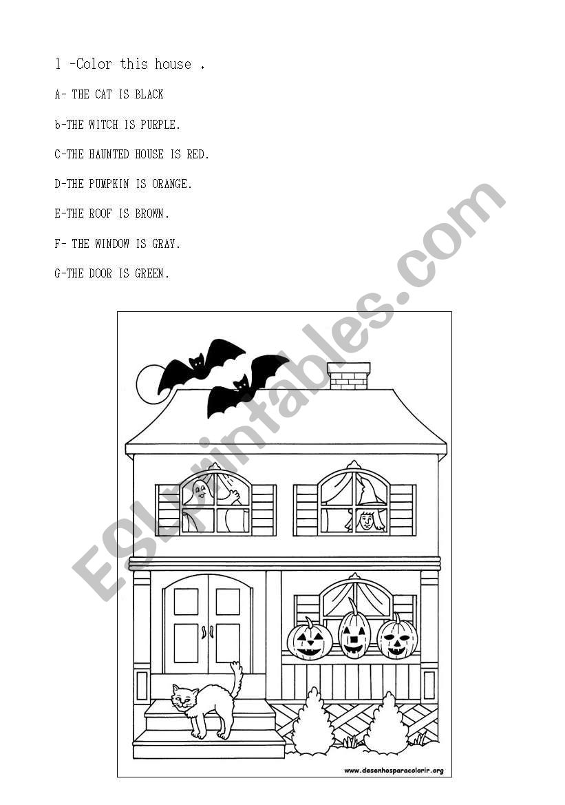 COLORS AND HALLOWEEN worksheet