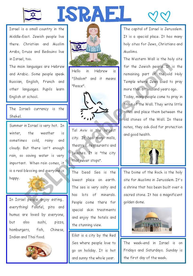 Countries: Israel worksheet