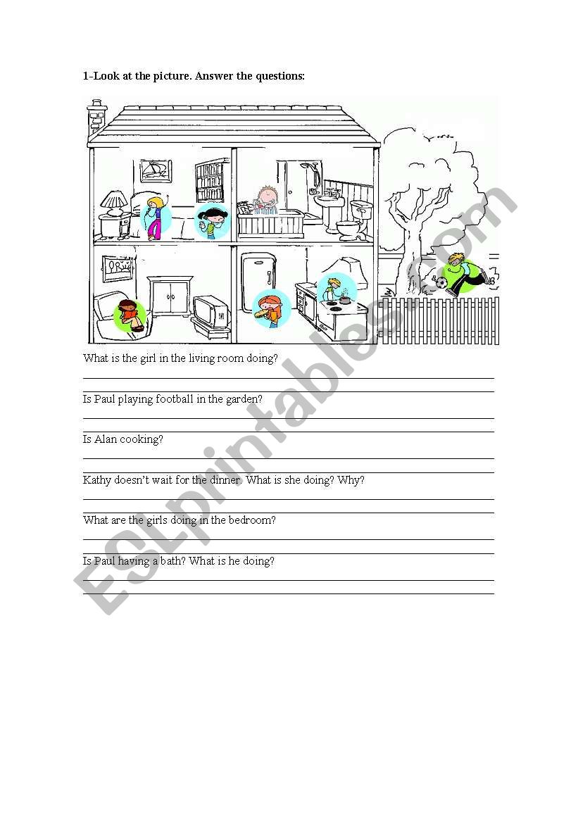 What are they doing? worksheet