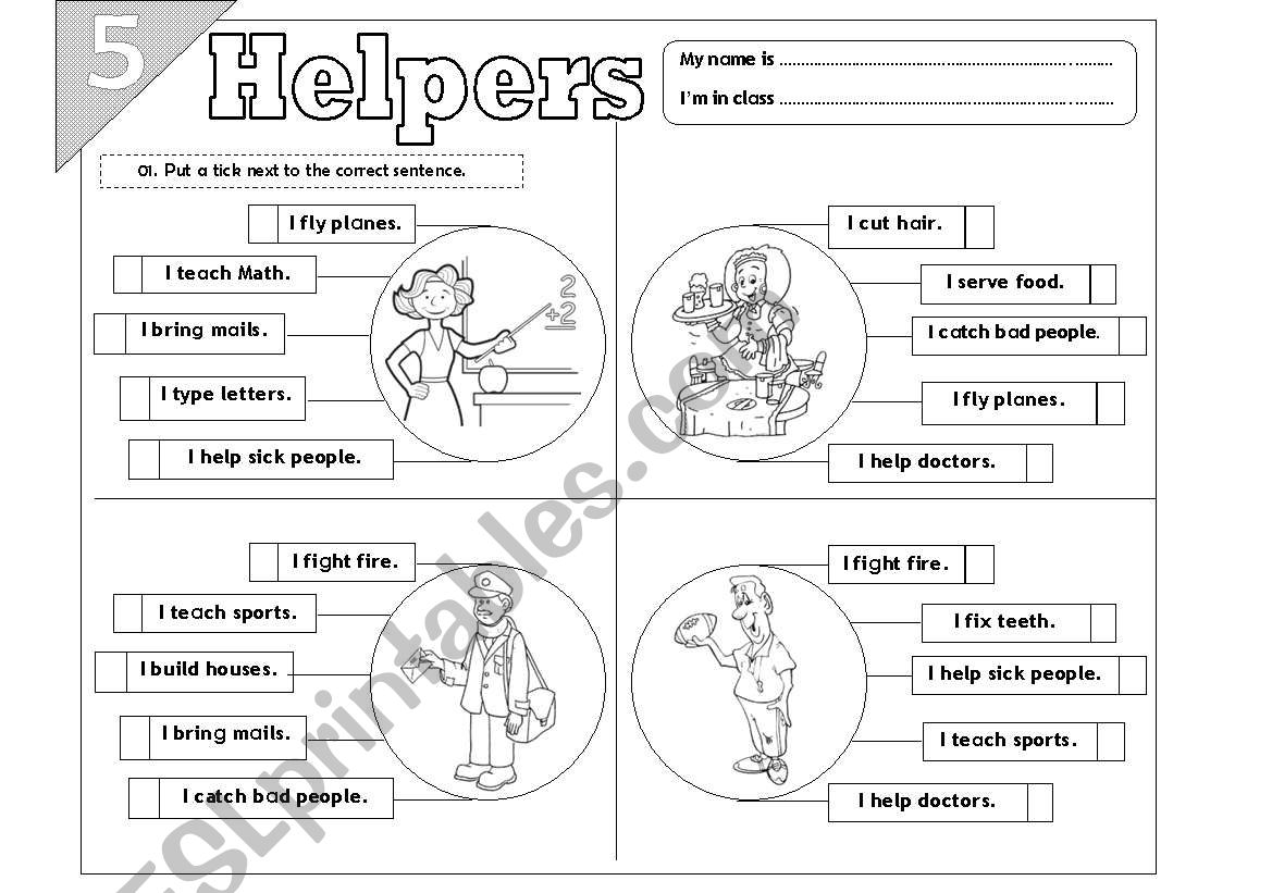 Helpers - 05 worksheet