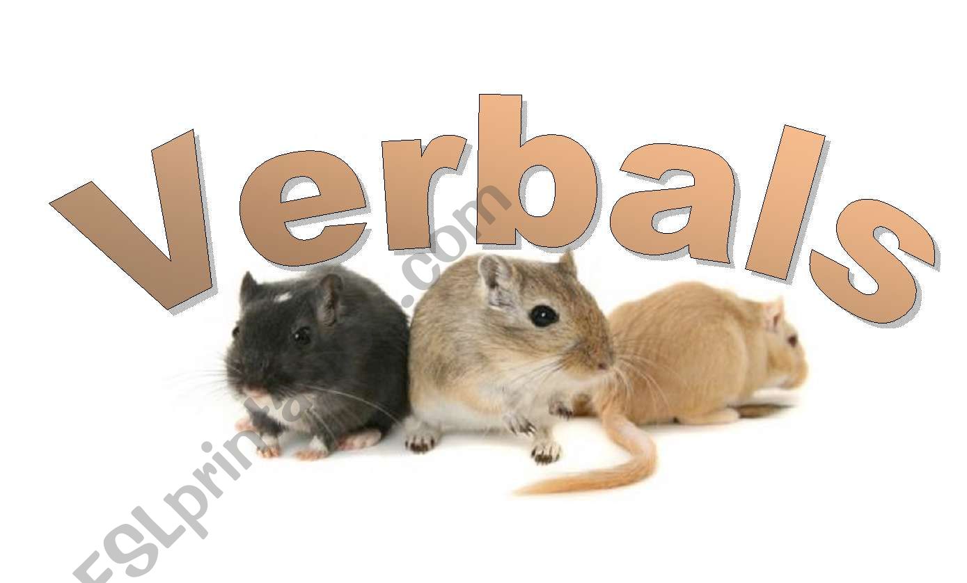 English Worksheets Verbals