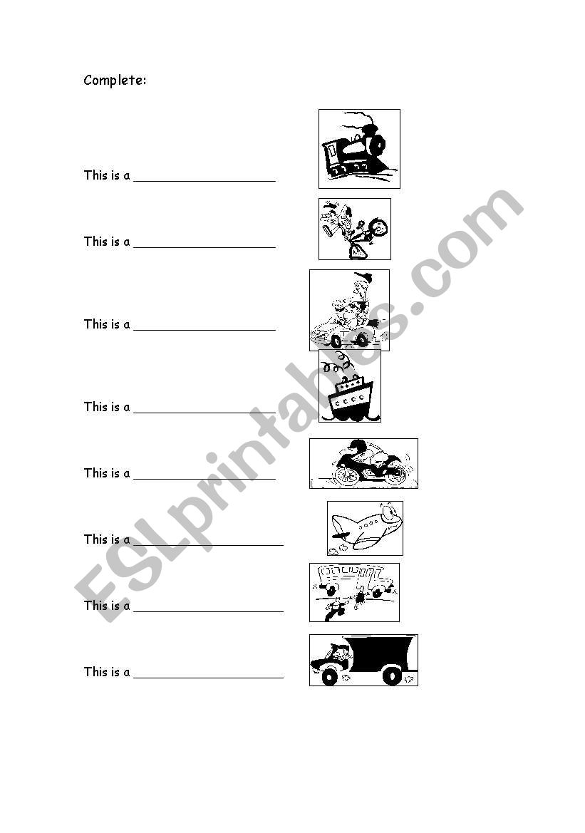 transport worksheet