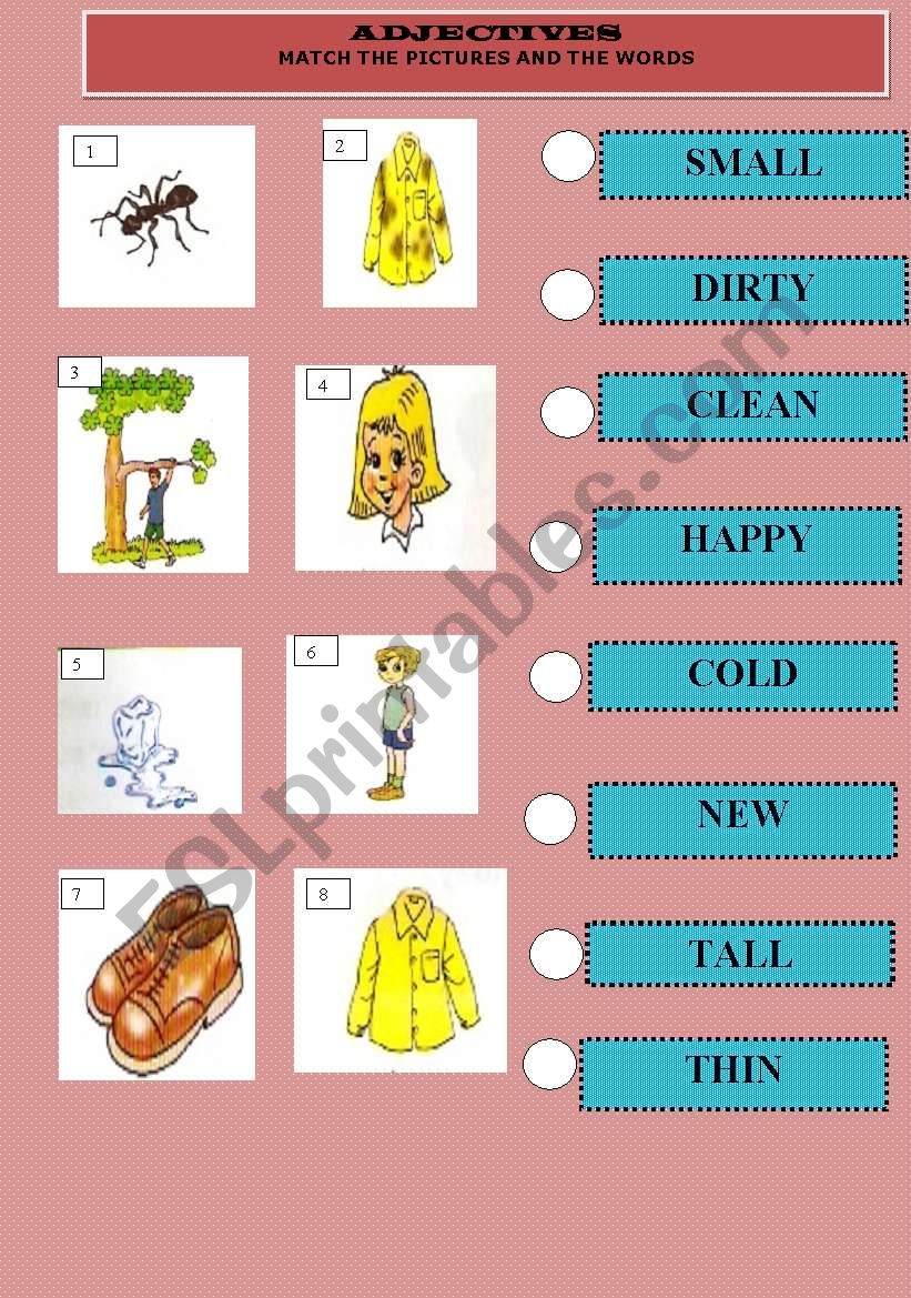 ADJECTIVES worksheet