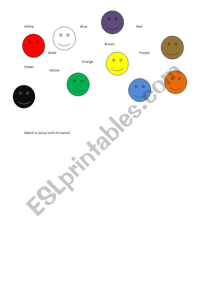 colours - test worksheet