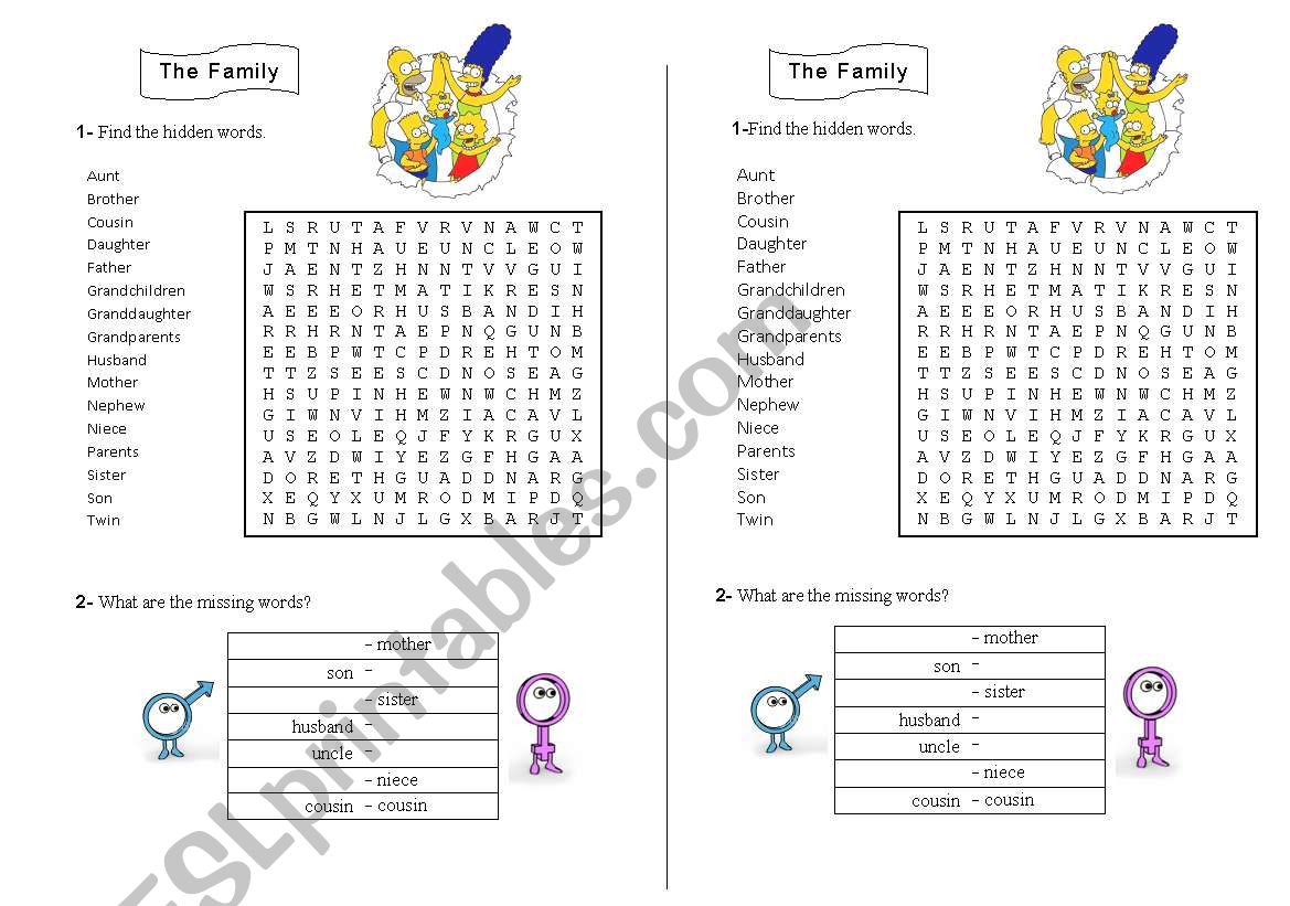 The family worksheet