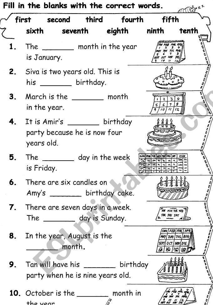 Numbers worksheet