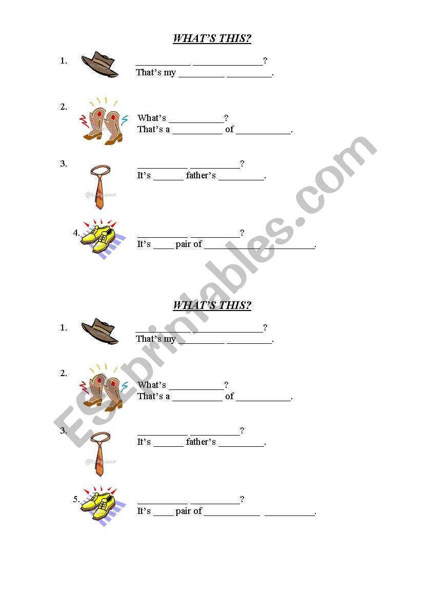 Whats this? worksheet
