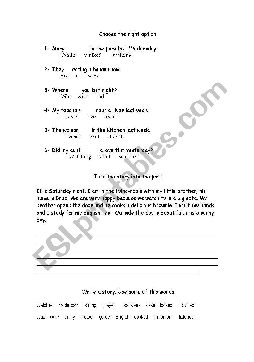 regular verbs worksheet