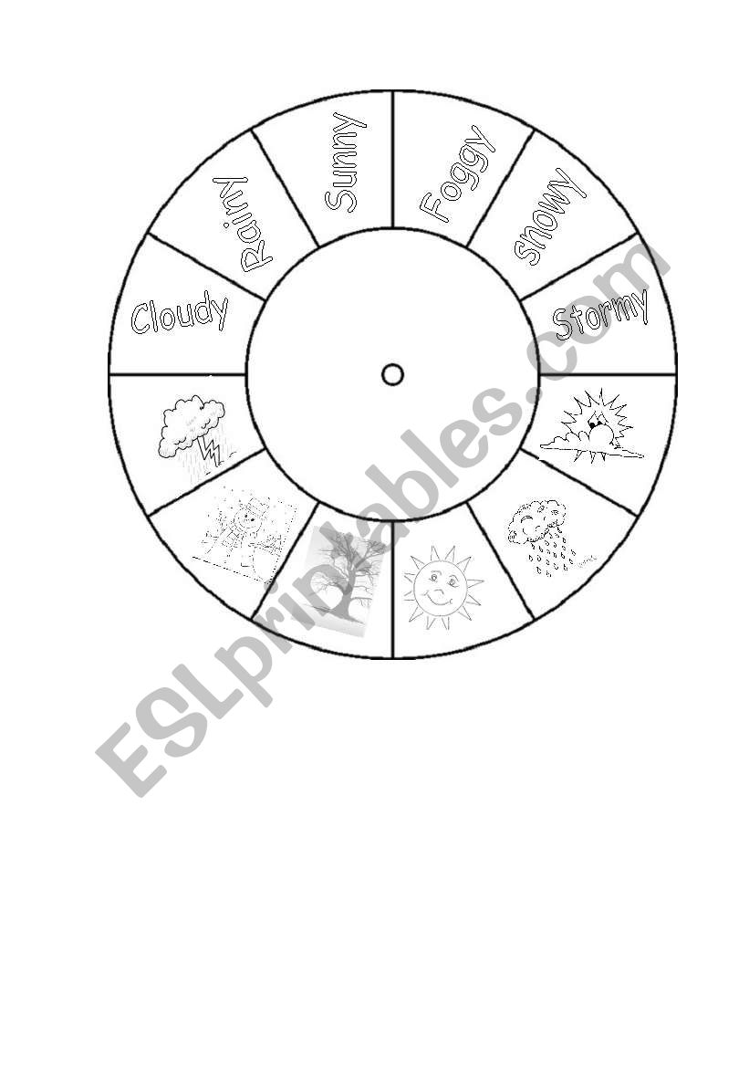 Weather wheel worksheet