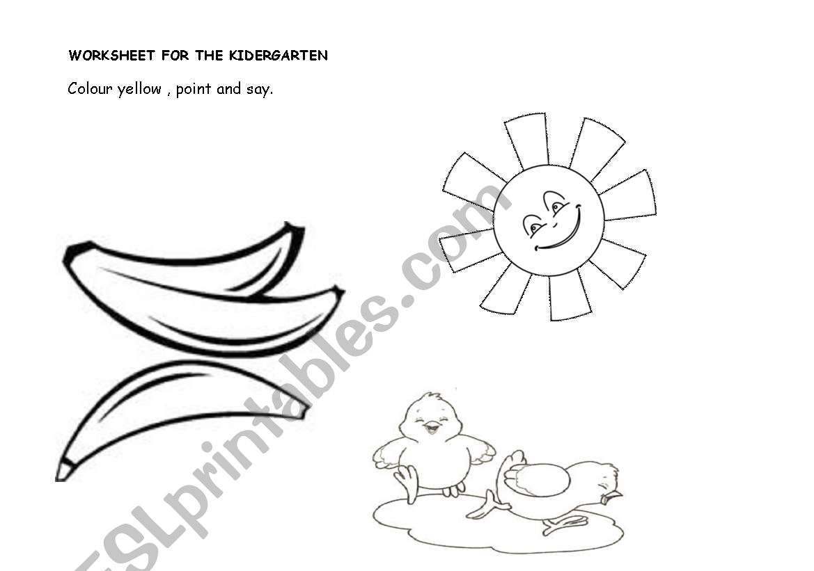 COLOURING KINTERGARTEN worksheet