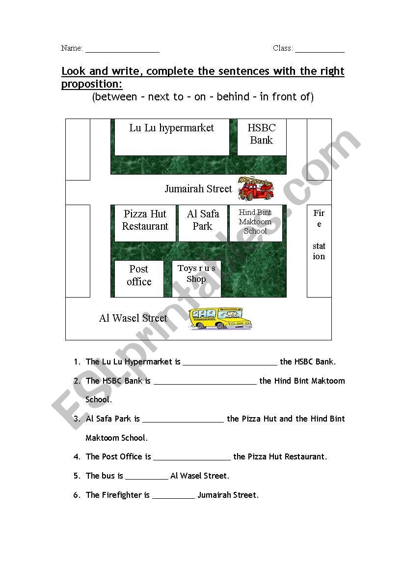 porposition worksheet