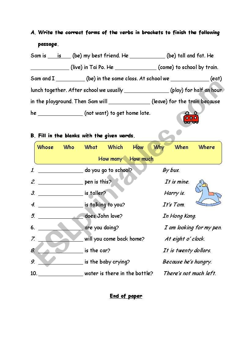 Present Tense + Pronoun practice