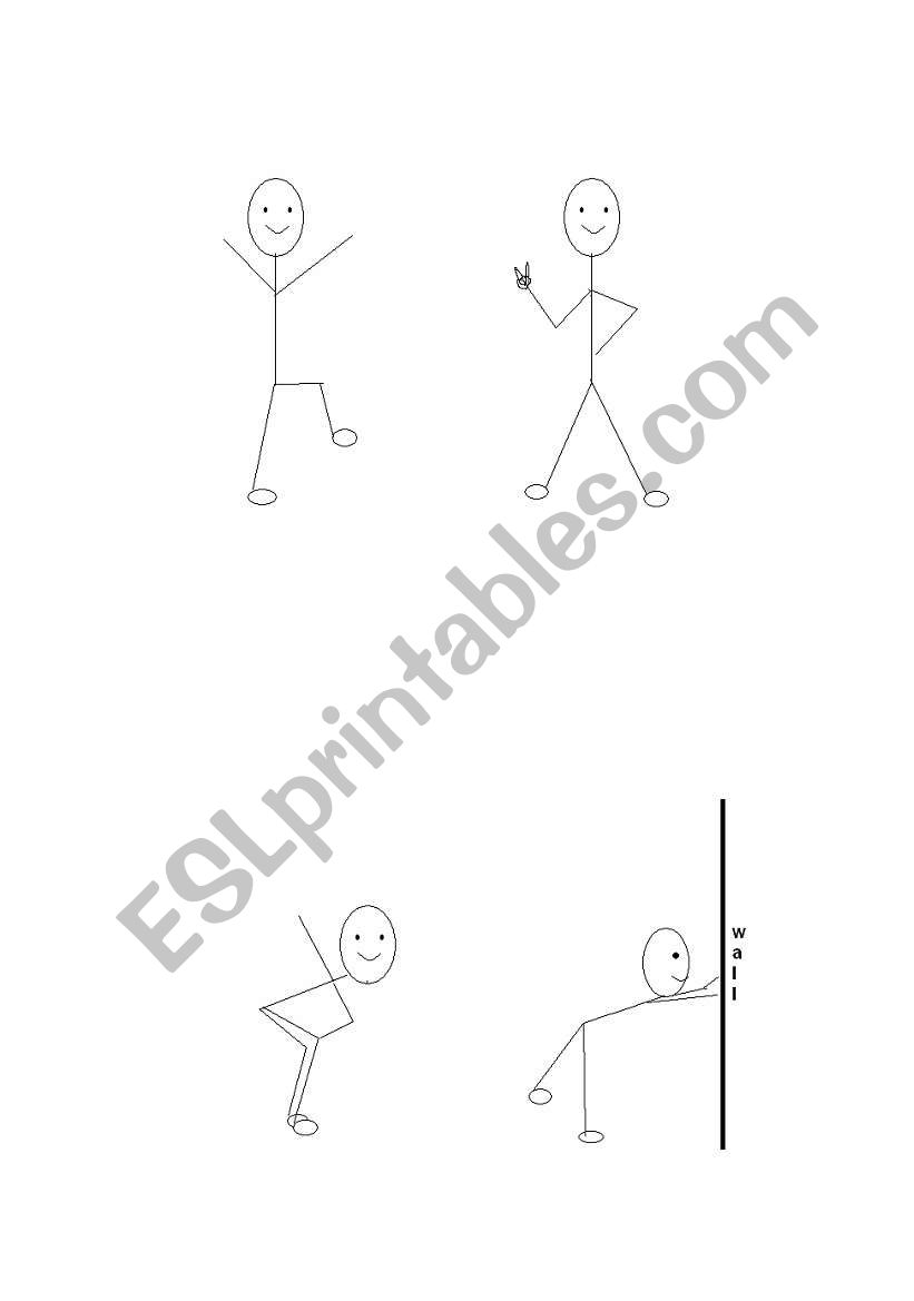 Body Positions Cards worksheet
