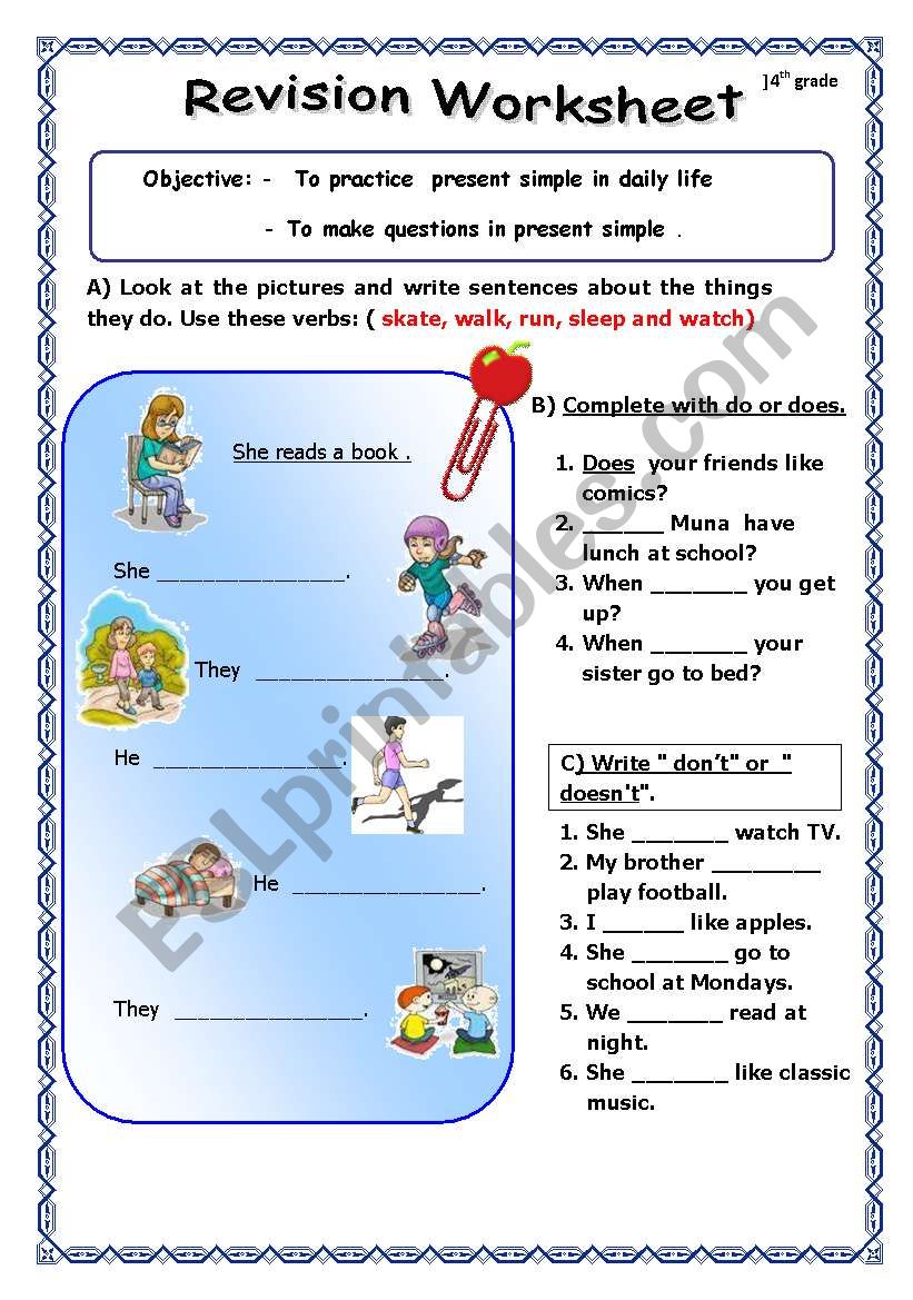 PRESENT SIMPLE  worksheet