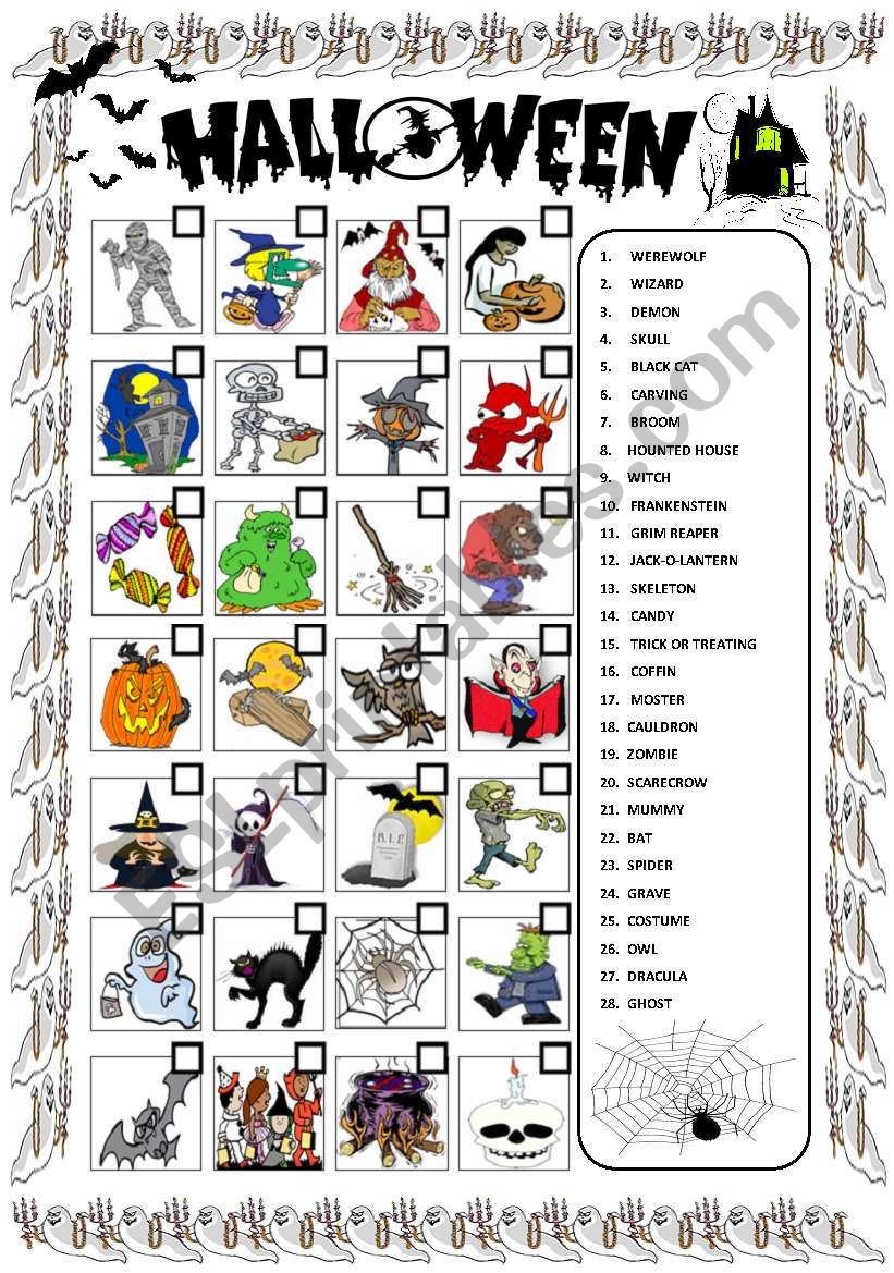 HALLOWEEN WORDSEARCH worksheet