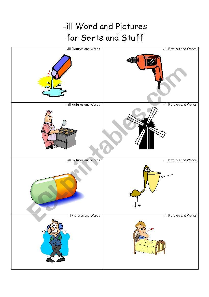 ill words and pictures worksheet