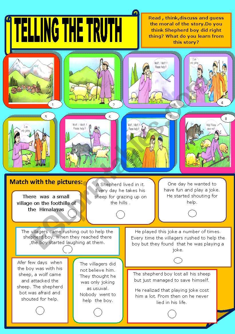 Picture Story ( Role Play) worksheet