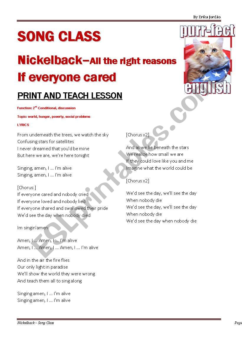 Nickelback - If everyone cared