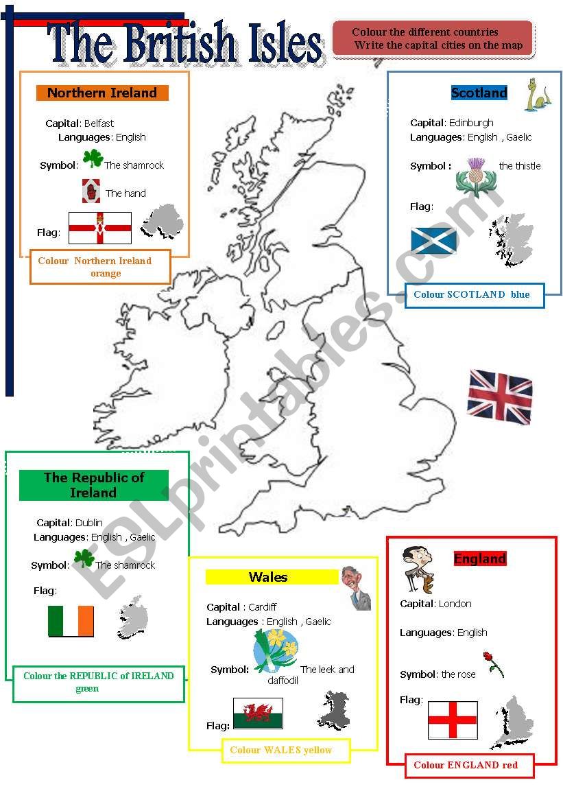 BRITISH ISLES worksheet