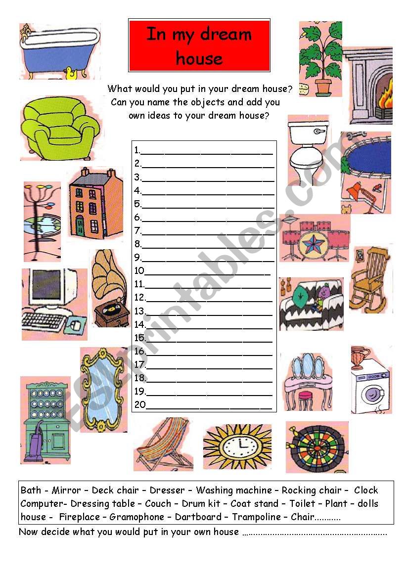 Crazy vocabulary. worksheet