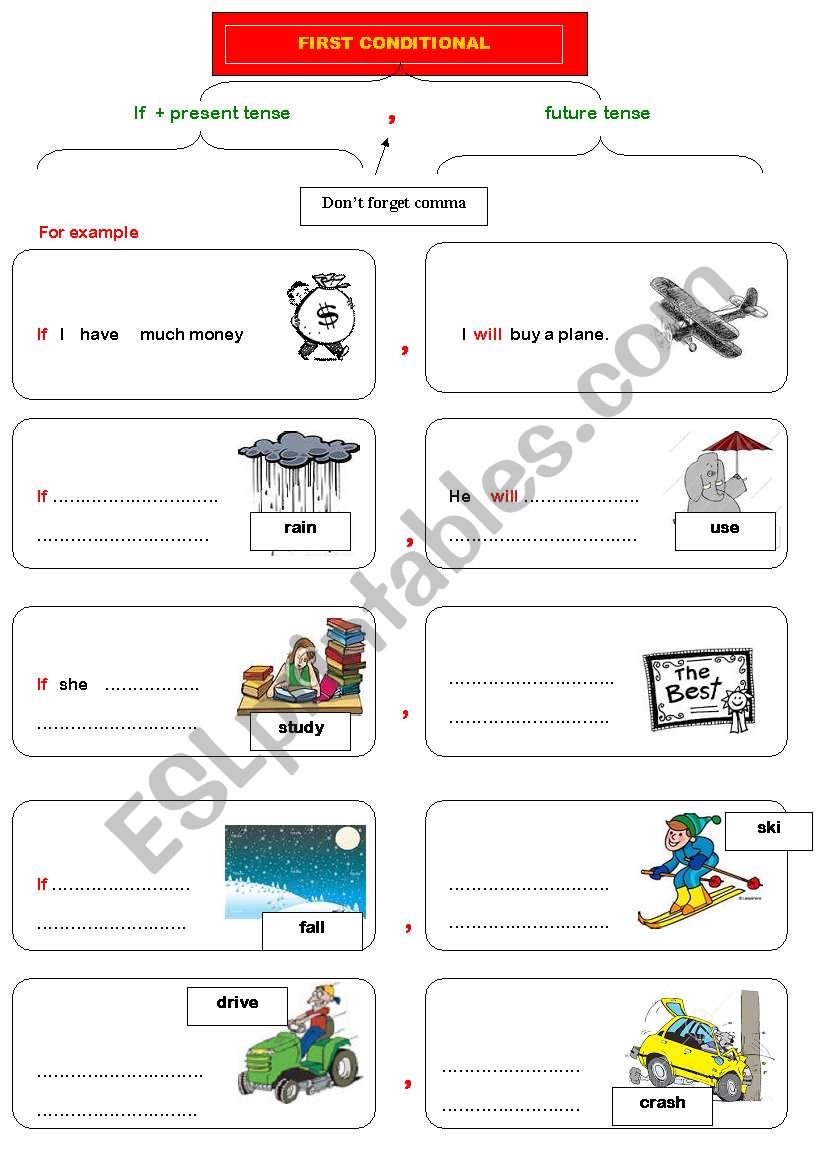 if clause - first condition worksheet