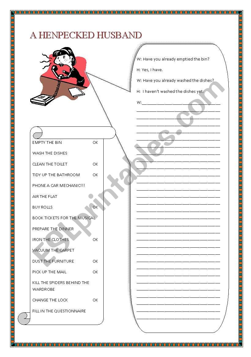 A Henpecked Husband worksheet