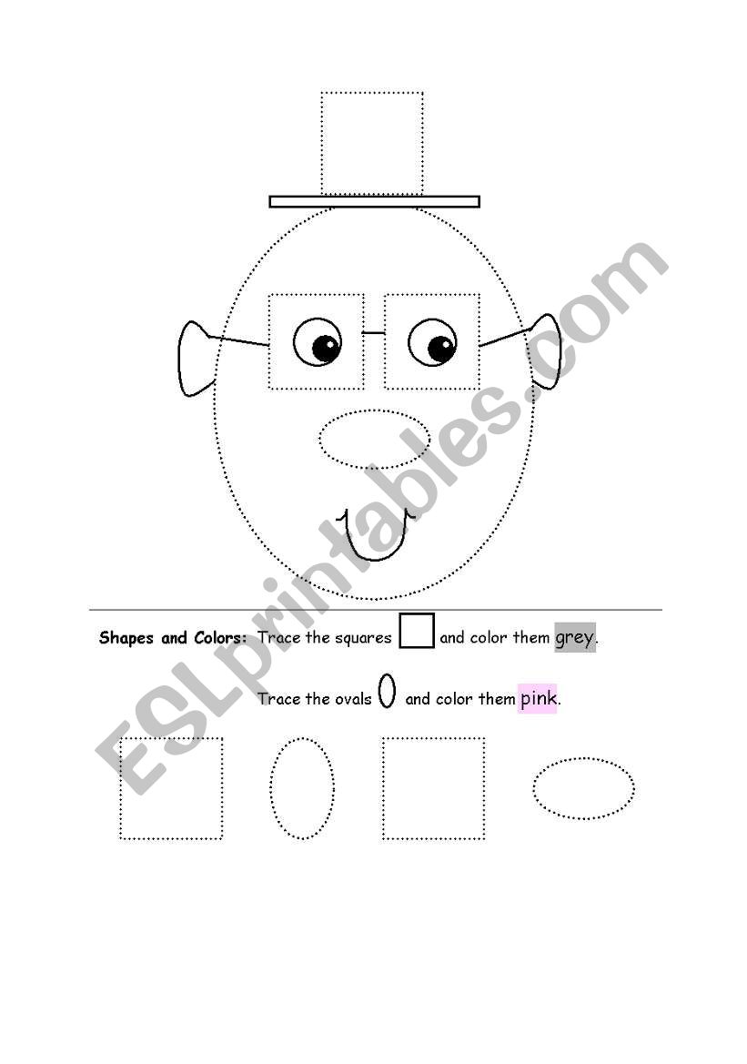 colours and shapes worksheet