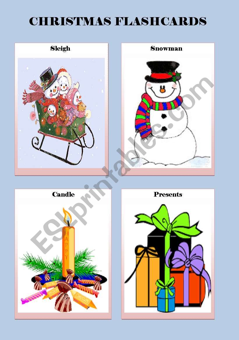 Christmas Flashcards3 worksheet