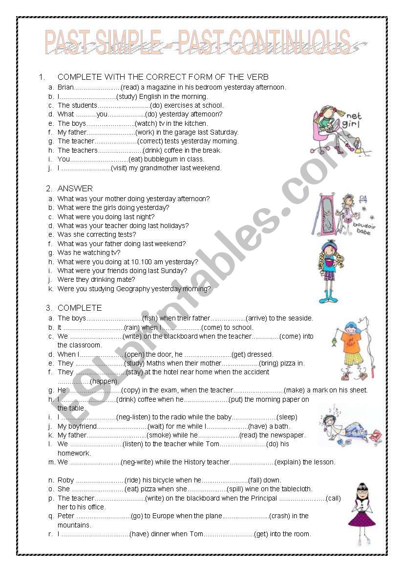 PAST TENSES worksheet