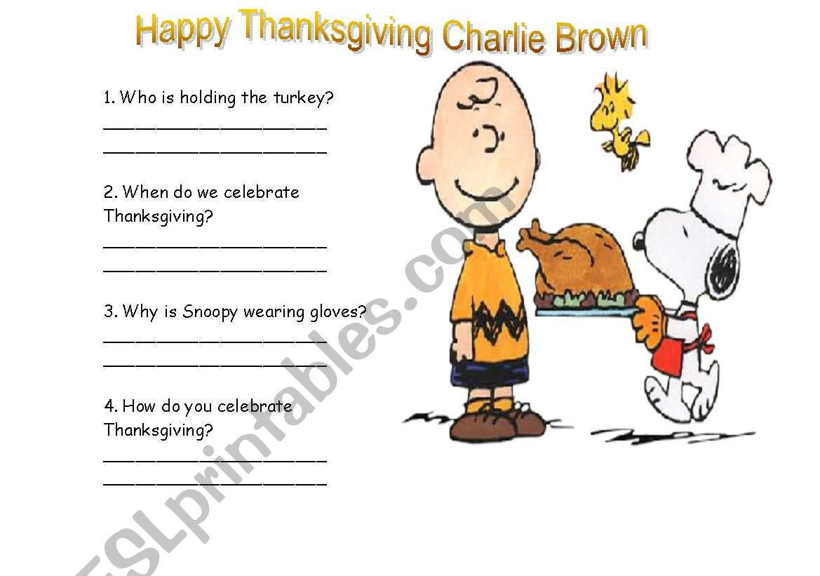 Happy Thanksgiving Charlie Brown