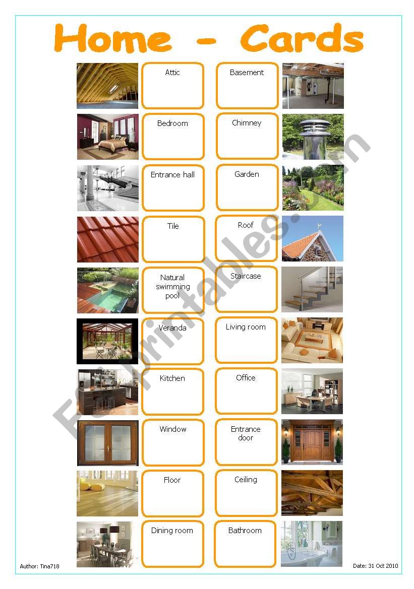 Home - Cards worksheet