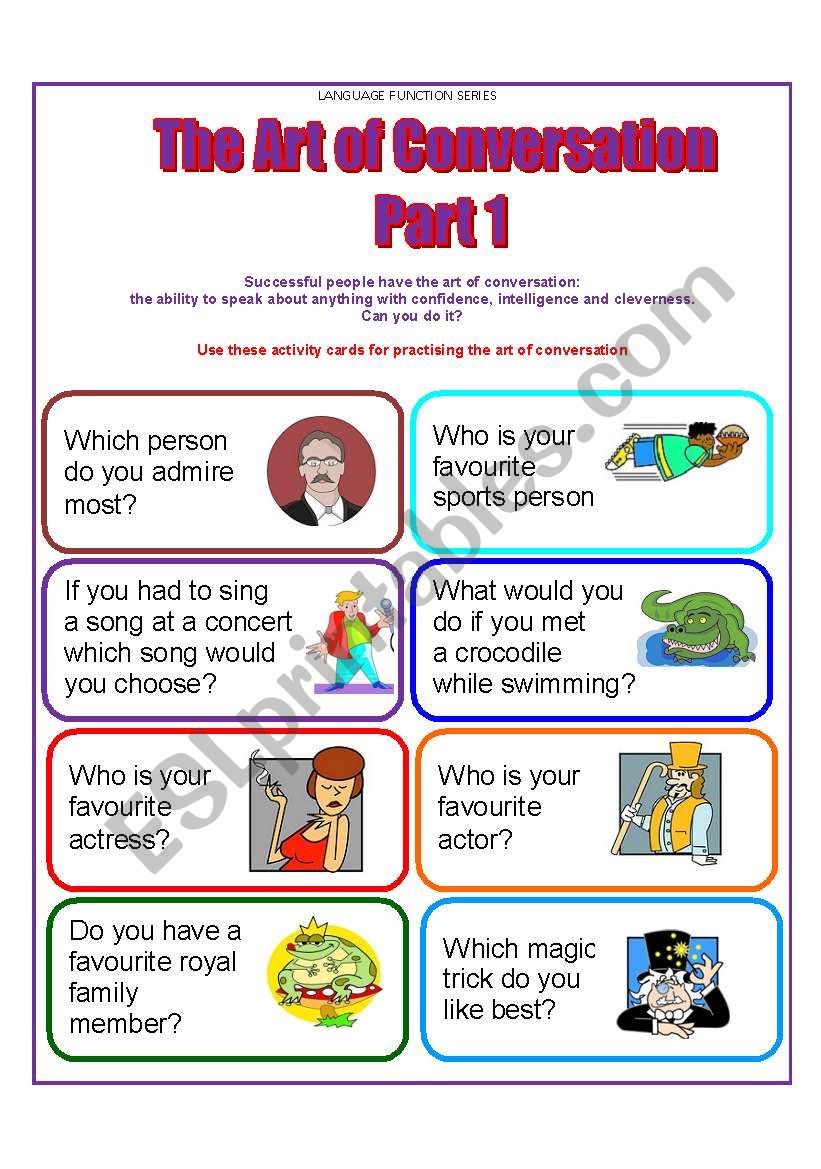 Conversation Cards worksheet