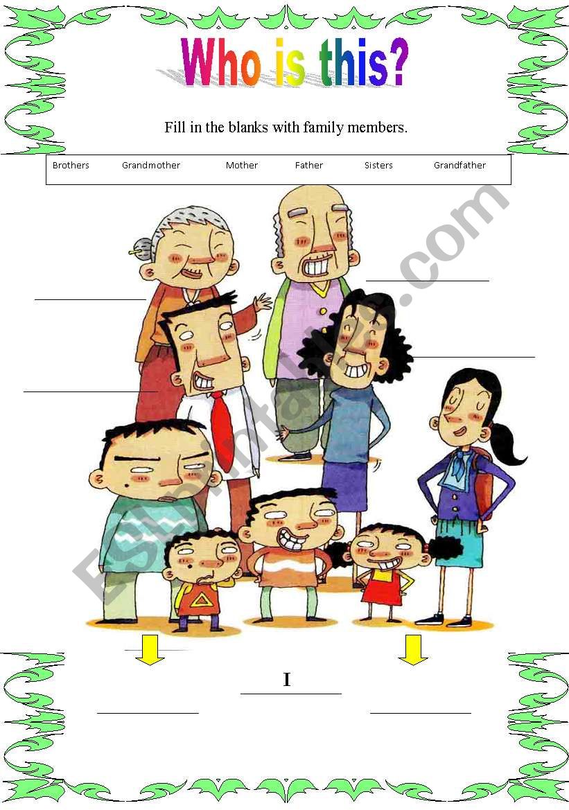 Family Exercise worksheet