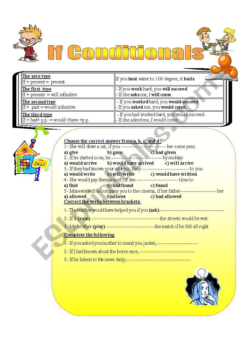 if conditionals worksheet