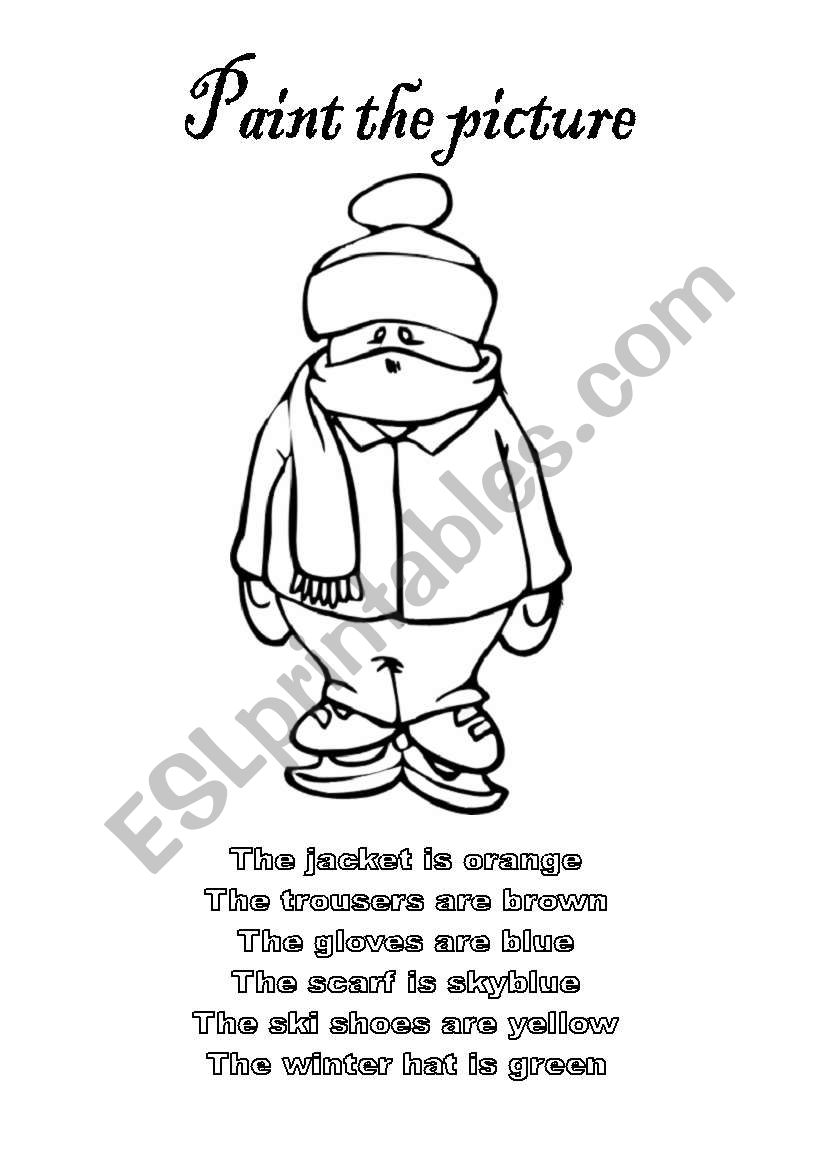 colors and clothes worksheet