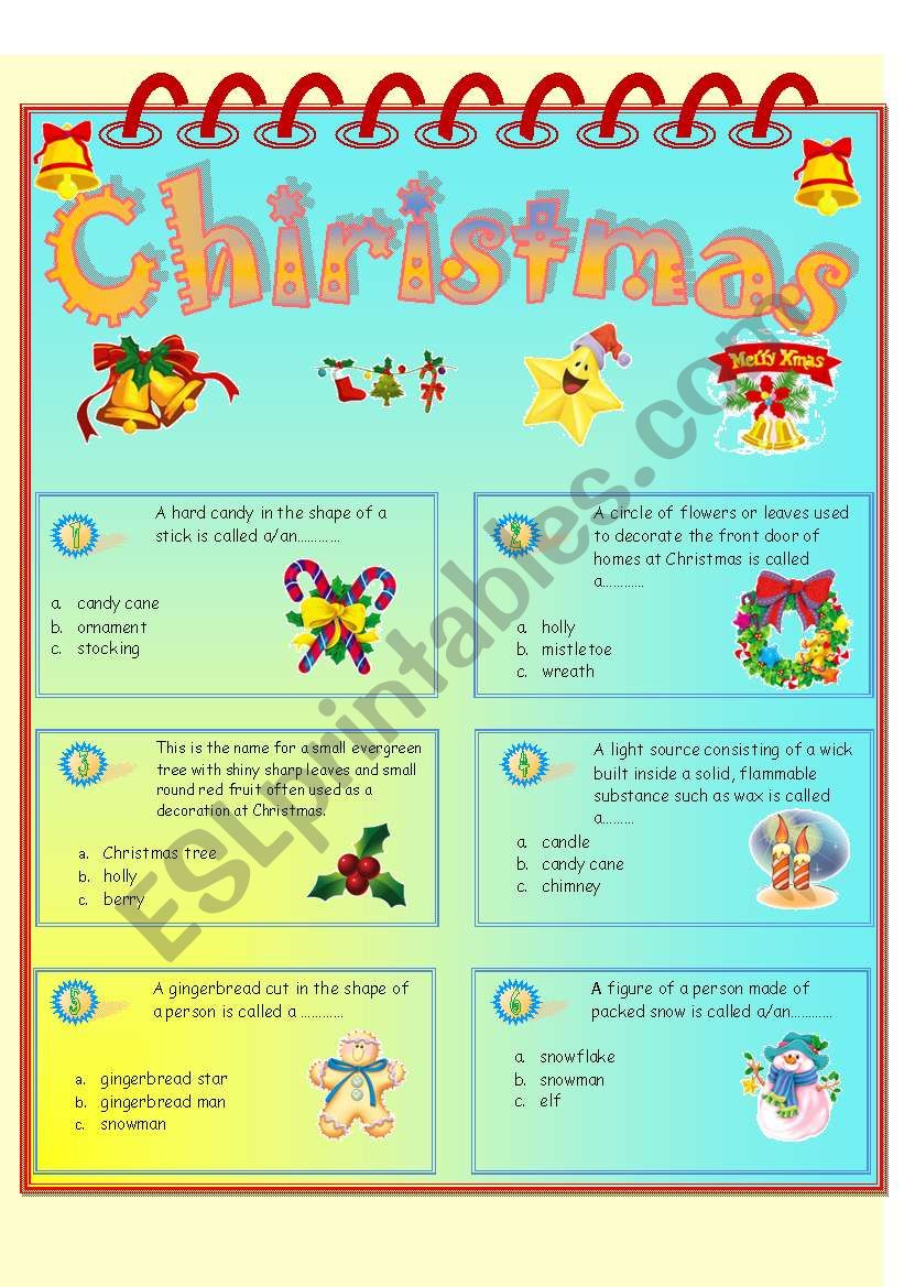 Christmas Lexis Multiple Choice