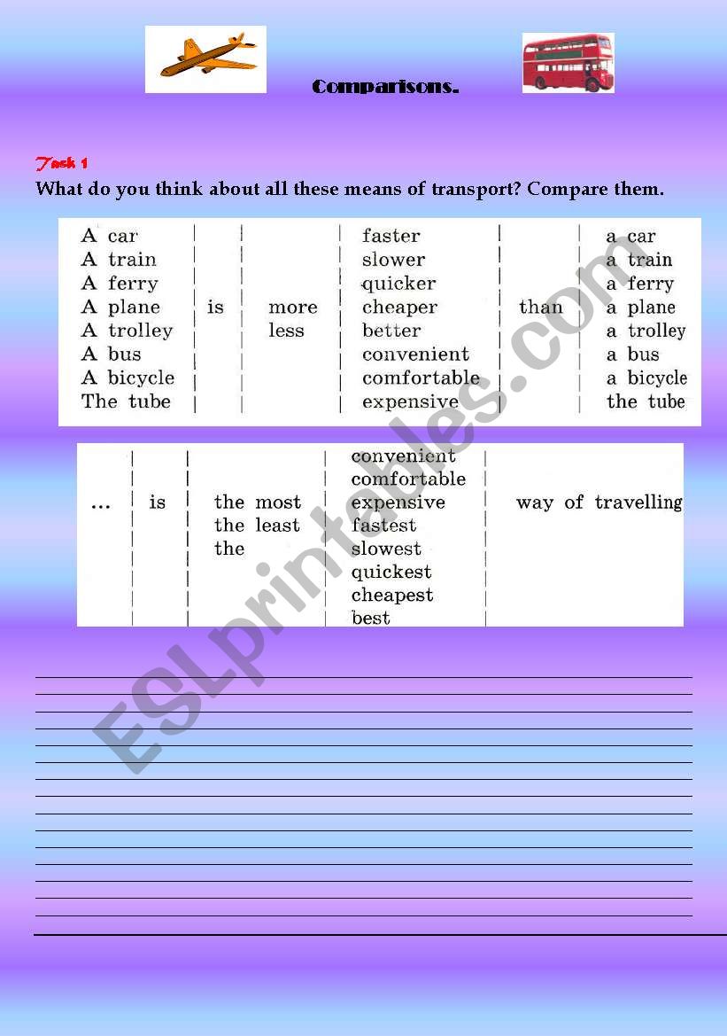 Comparative and superlative degrees of comparison