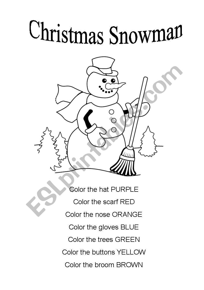 Christmas Snowman (colors & clothes)