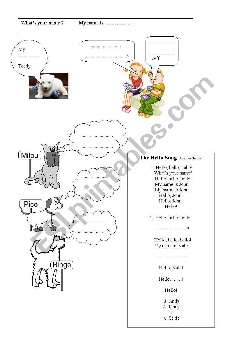 Whats your name? worksheet