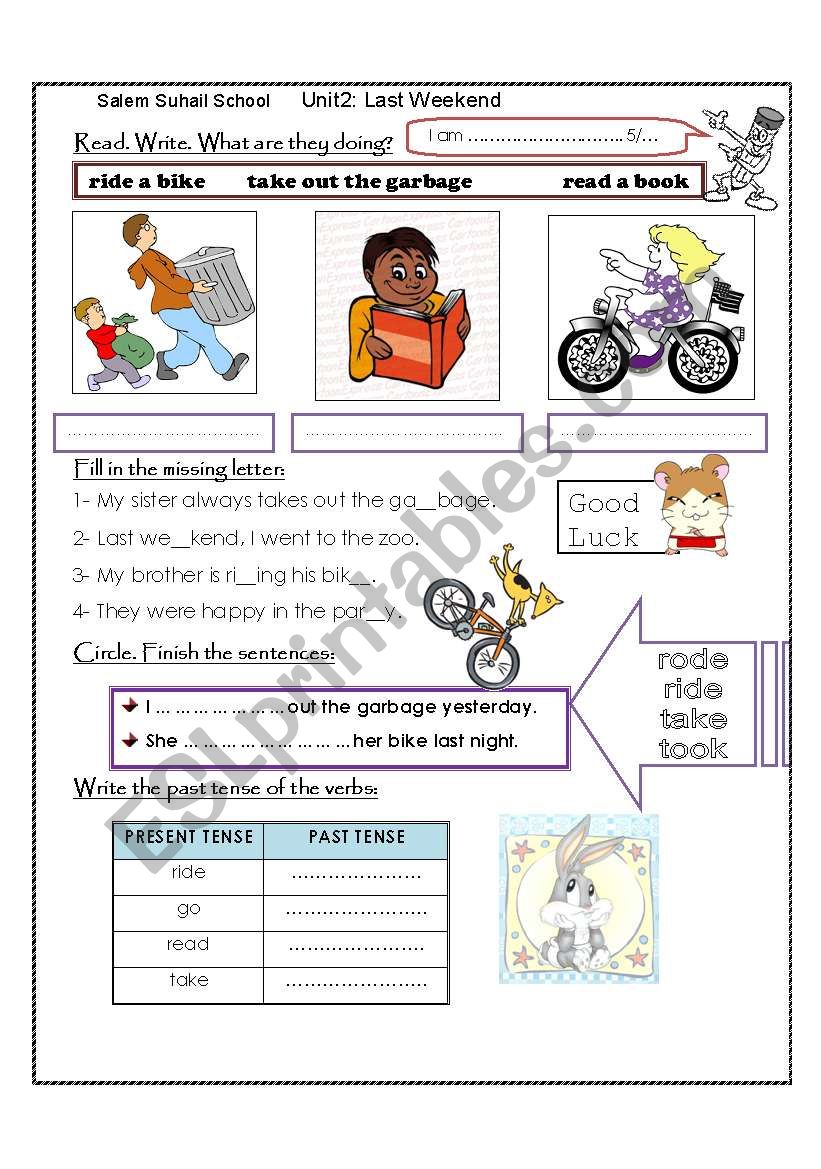 present and past tense worksheet